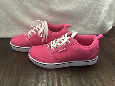HEELYS Girls size 7 hot pink skate shoes new with covers and tool