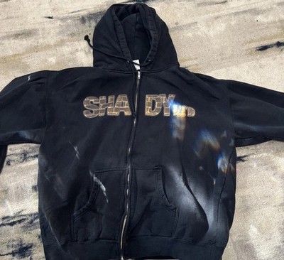 Vintage Shady LTD Eminem Full Zip Hoodie Size X-Lrg Brick Puff Print Y2K Baggy