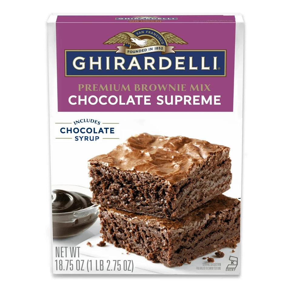 (Paquete de 4) Mezcla de Brownie Supreme de Chocolate GHIRARDELLI - Cajas de 18,75 oz Foto 2 de 4