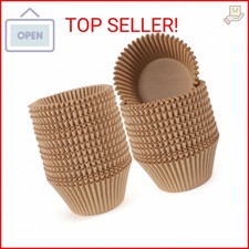 Caperci Jumbo Cupcake Liners Natural Muffin Baking Cups 300-Count, No Smell, Foo