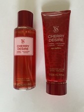 Victoria's Secret Cherry Desire Mist Lotion Set Cherry Liqueur Amber