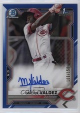 2021 Bowman Chrome Prospect Blue Refractor /150 Malvin Valdez #CPA-MV Auto c4q