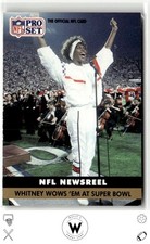 1991 Pro Set #350 Whitney Wows 'Em At Super Bowl