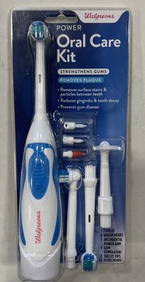 Walgreens Power Oral Care Kit White/Blue New & Sealed