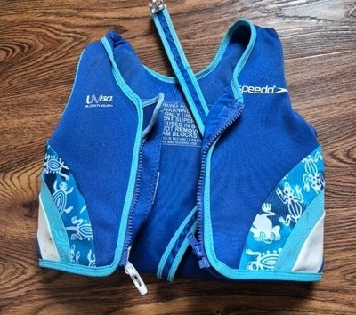 Speedo Kids Life Jacket 33-45lbs 2-4yrs Boys Girls Un50 Blovkthburm