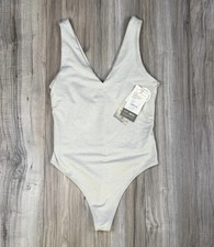 Vuori Halo Bodysuit Salt Heather Yoga Athleisure VW398 Womens Size Medium NEW