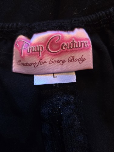 Pinup Girl Clothing PUG Pinup Couture Womens Solid Black babydoll Top Sz L - Bild 3 von 3
