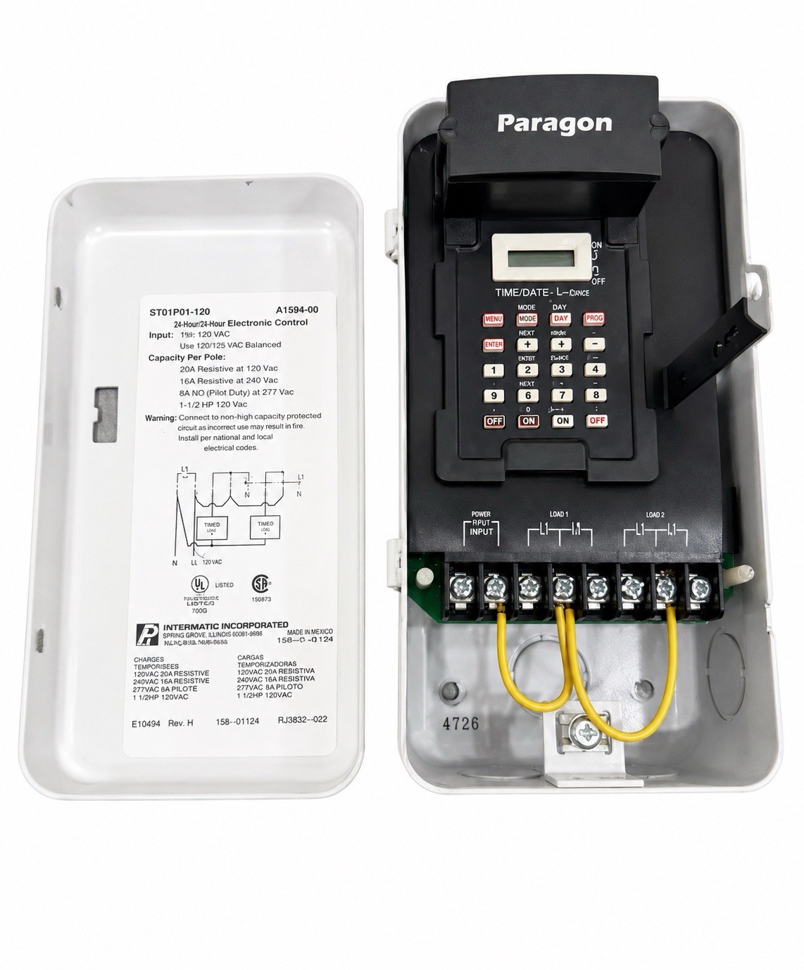 🔴Paragon EC72 EC72/100-120 2-Channel Electronic Time Control‼️See Pics KO