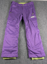 Burton Dryride Snowboard Pants Girls/Teen XL Purple Cargo Ski Winter