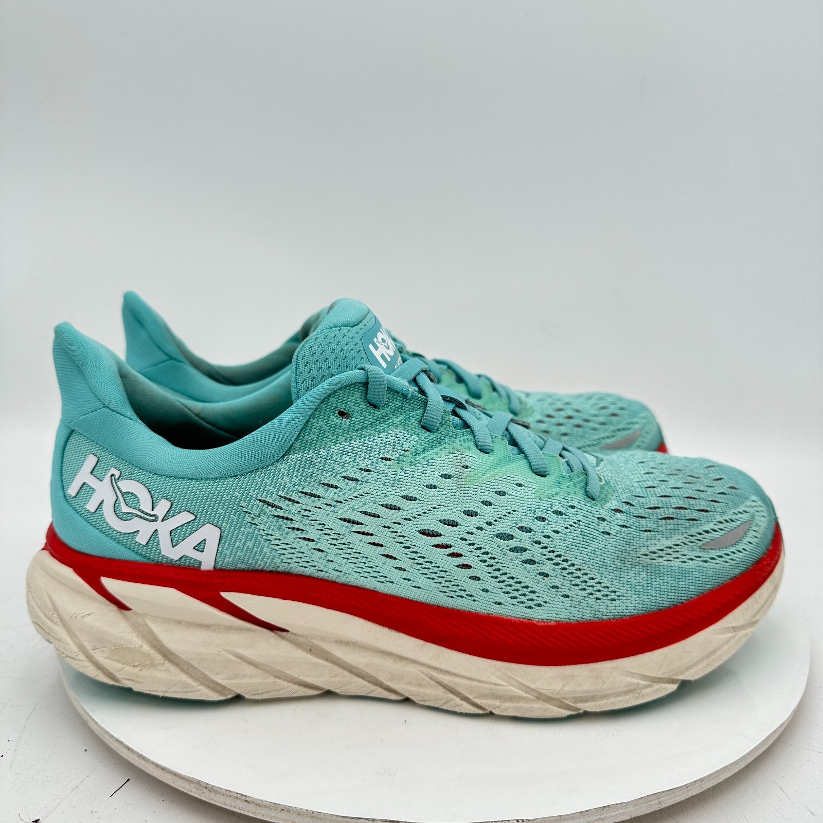 Hoka One One Clifton 8 Women Size 10B 1119394-AEBL Aquarelle Eggshell Blue Shoes thumbnail 4