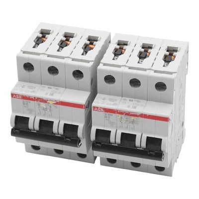 2x ABB S203-B6 S 203 B 6 Sicherungsautomat / Miniature Circuit Breaker -used-