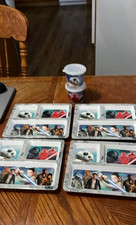 Star Wars Set Of 4 Melmac Kids Dining Plates 9.5 X 8 2 snack cups