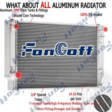 4Rows Aluminum Radiator For 1976-1996 Jaguar XJS/ XJ12 5.3L 6.0L V12 AT