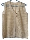 Handgefertigtes Häkel Cover Up Top Tatting Trim ärmellos Damen ca. XS/S