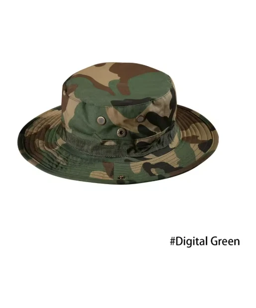 Hombres Caza Exterior Camuflaje Sombrero Táctico Camuflaje Sol Cubo Gorra Foto 4 de 4