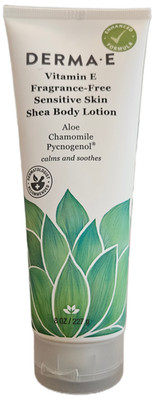 Derma-E Shea Body Lotion - 8 oz - sealed - Fragrance Free, Sensitive Skin