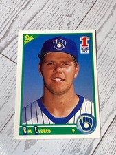1990 Score Cal Eldred Baseball Card Milwaukee Brewers 1st Round Pick #669 Rookie. rookie card picture