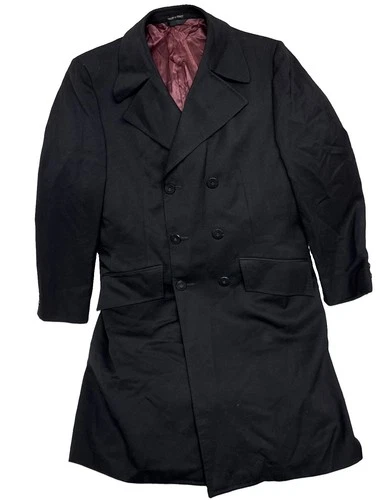 VTG Italian 60s Wool Overcoat Trench Gino di Firenze Size 40R *See Description video thumbnail
