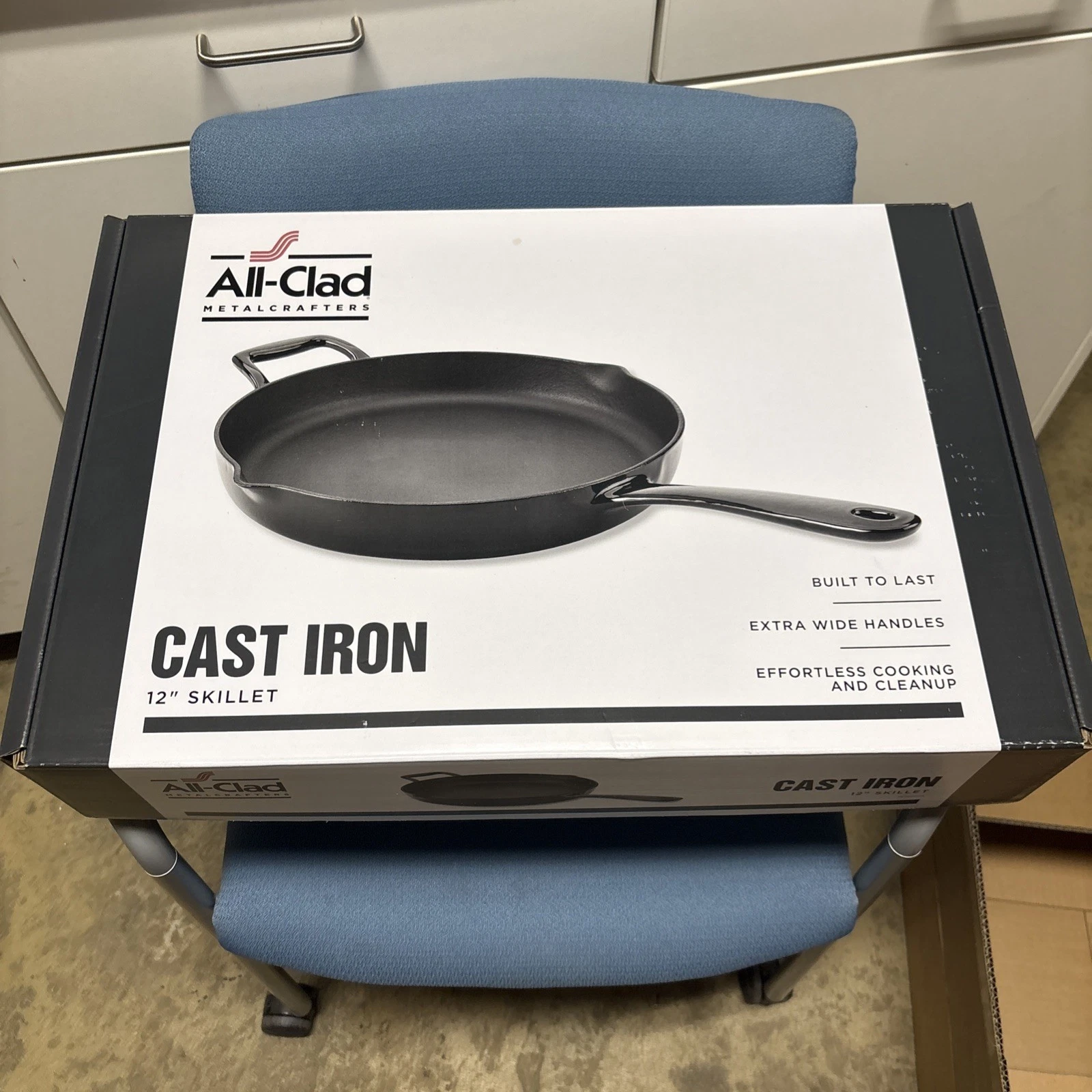 All-Clad Enameled Cast Iron 12 Inch Skillet Pan Induction Oven Safe
