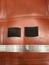 Antique Victorian Shoe Buckles - Black Grosgrain Ribbon