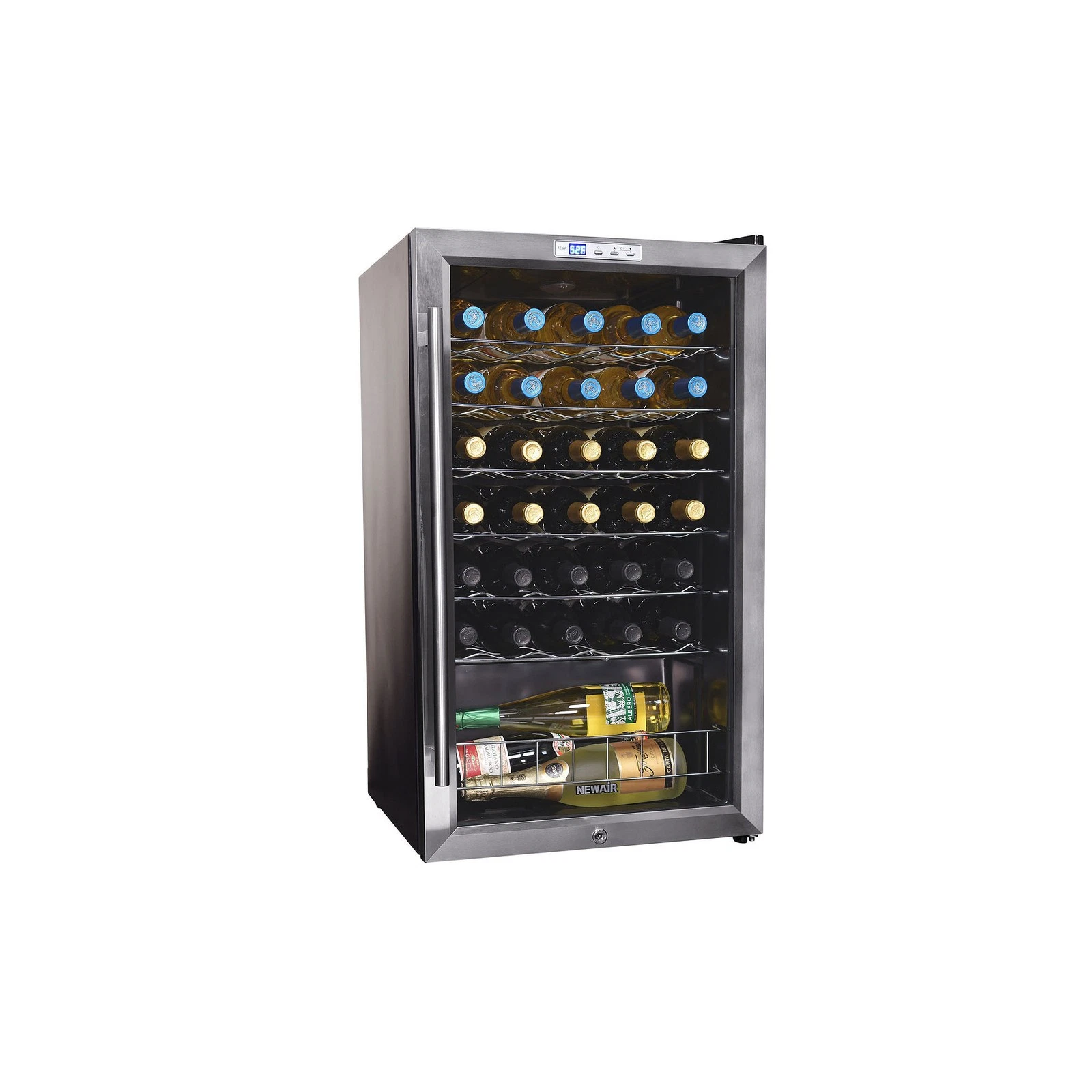 NEWAIR - FREESTANDING 33 BOTTLE COMPRESSOR WINE FRIDGE - - Scratch & Dent