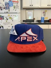 Vintage Apex One Strap Back Big Logo Red White & Blue Hat With Tags