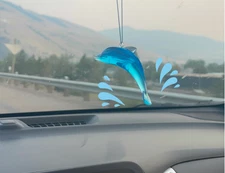 Blue Dolphin Car Air Freshener | Ocean Breeze Scent | Brand New | 