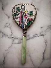 Handheld Vintage antique Chinese Mirror with Jade handle