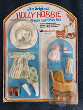 1976 Vintage Holly Hobbie Dress Play Set - 12 Piece Knickerbocker Toy 9870 NEW