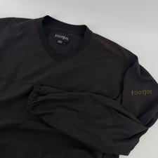 Footjoy Golf Long Sleeve Windbreaker Pullover Jacket Men s Large Black