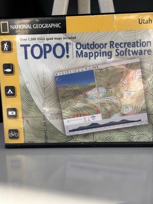 Complete Unikeep TOPO! Utah Map Data Disc Locator Set w/ 6 CDs