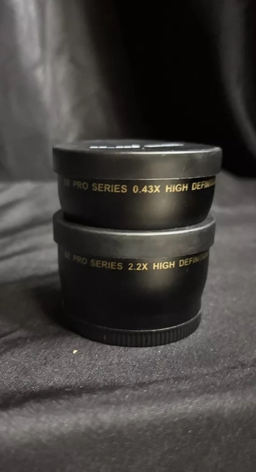Juego de teleobjetivo BePro 2,2x y lentes gran angular 0,43x para roscas de filtro de 58 mm