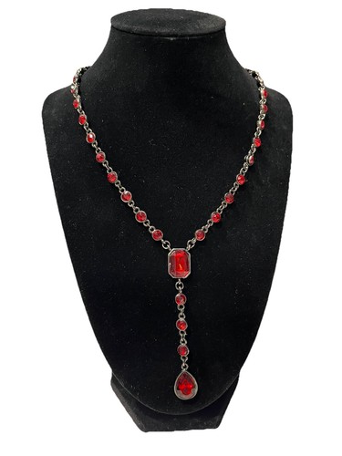 Ruby Rhinestone Style Fashion Jewelry Necklace