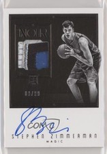 2016 Panini Noir Rookie 8/99 Stephen Zimmerman (Black and White) Patch Auto 6fs