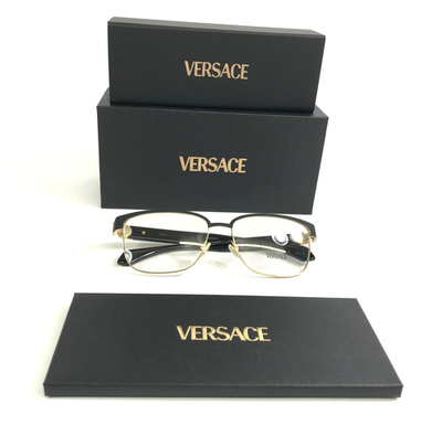 Versace Black and Gold Rectangular Women’s Glasses Versace Eyeglasses Women main image 3