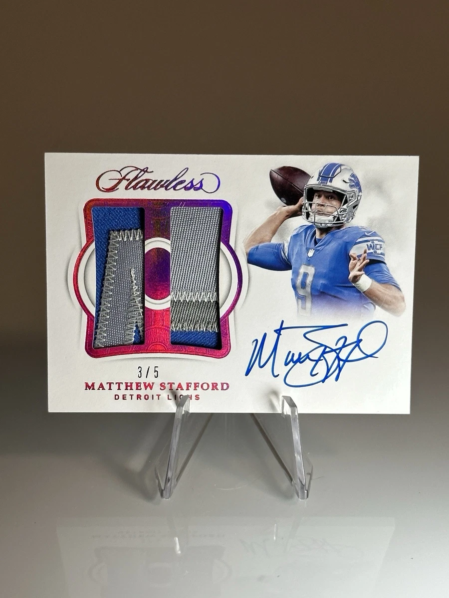 Panini Matthew Stafford Memorabilia Football Sports Trading Cards