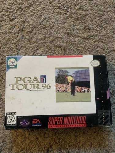 EA SPORTS PGA Tour 96 Super Nintendo SNES Golf with Manual & Original Box