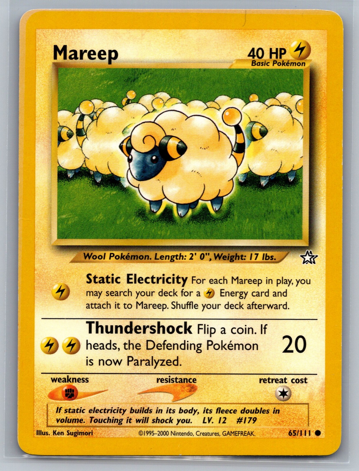 Mareep Neo Genesis #065/111 Common Pokemon Card