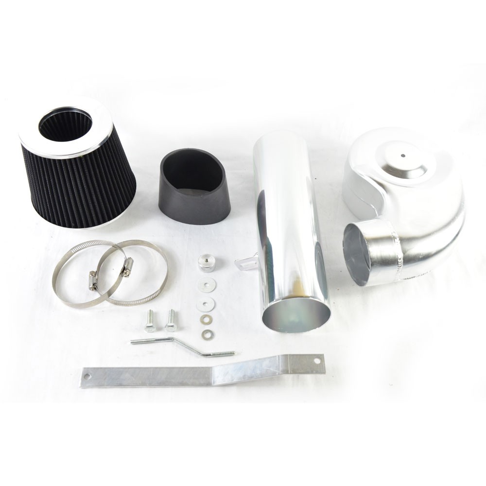 3PCS Cold Air Intake Kit, Pipe+Filter+Heat Shield Fit Chevy GMC 1988-1995 Black