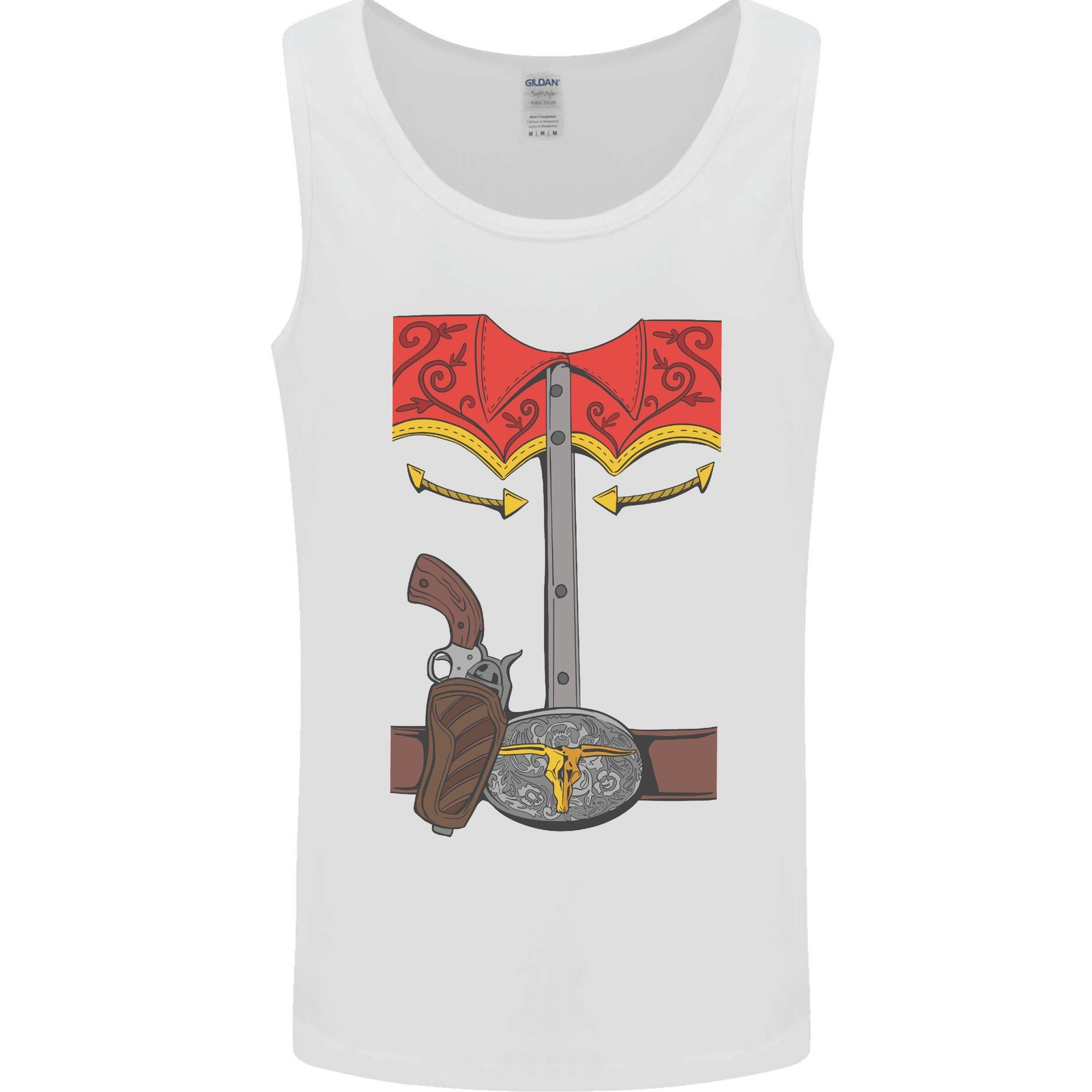 Disfraz De Vaquero Elegante Para Hombre Chaleco Top Sin Mangas