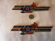 Snake & Mongoose Movie Sticker( Buy1 Get 1 Free) Promo 8x2.5 + free flag sticker
