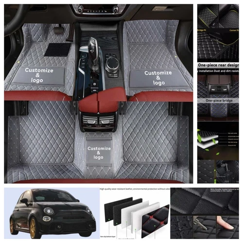 Alfombrillas coche Fiat 500 2008-2019 impermeables para todo tipo de clima alfombras personalizadas carga - Imagen 39 de 44
