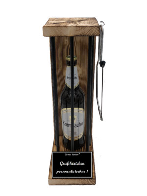 Krombacher Pils - Personalisierbares Geschenk - Eiserne Reserve Black Edition 