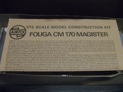 Fouga Magister – Airfix 02047-5 – 1:72 avec décals belges - Photo 2/3