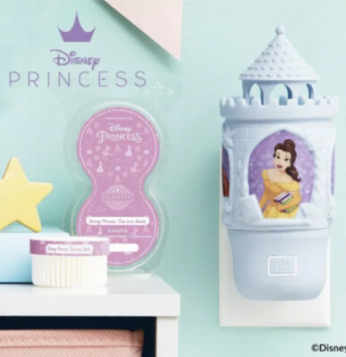Disney Princess - Scentsy Wall Fan Diffuser W/True Love Awaits Pod Twin Pack New