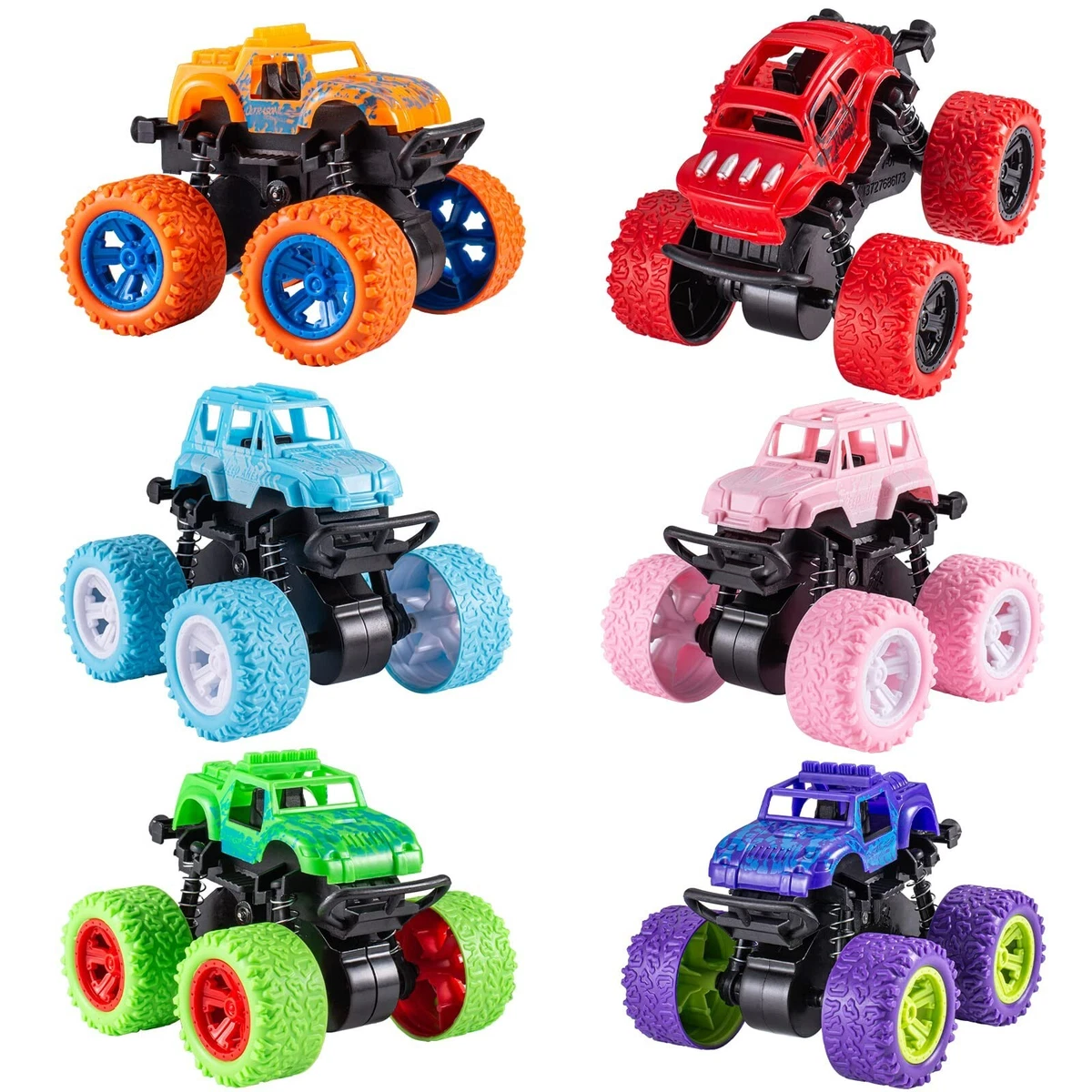 Kids Friction Powered Monster Truck Toy Cars Sand & Beach Vehicles 6 Pack  Gifts