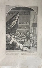 ENGRAVING 02 LIFE OF SAINT BRUNO EUSTACHE LE SUEUR GRAVE BY FRANCOIS CHAVUEAU 1660