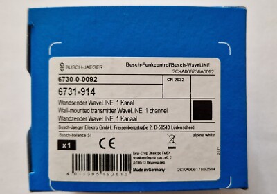 Busch-Jaeger 6731-914 Wandsender WaveLINE 1 Kanal Balance SI alpinweiß