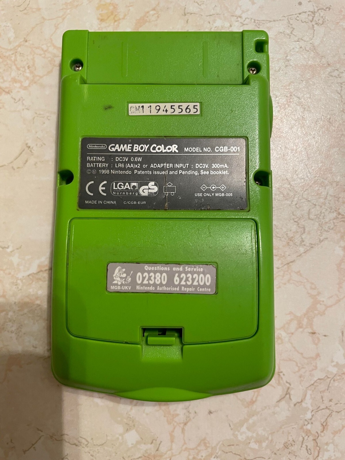 Nintendo Gameboy Color Handheld Console Lime Green Kiwi Tested