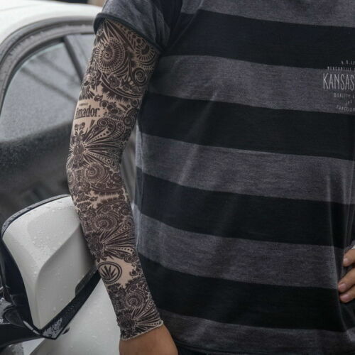 Temporary Tattoo Sleeve Nylon Arm Warmer Aztec Tribal Mens Women's Kids  Sport